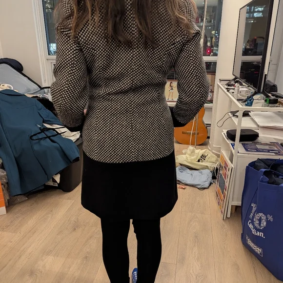 Wool checkered coat - Picture 3 of 5